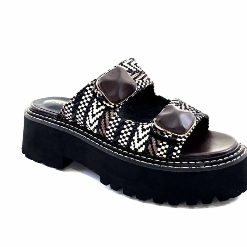 Compensées & Plateformes|Mules<noa harmon Mules Plateforme 9684 M55 Beige Noir