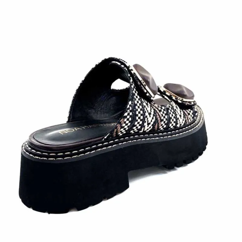 Compensées & Plateformes|Mules<noa harmon Mules Plateforme 9684 M55 Beige Noir