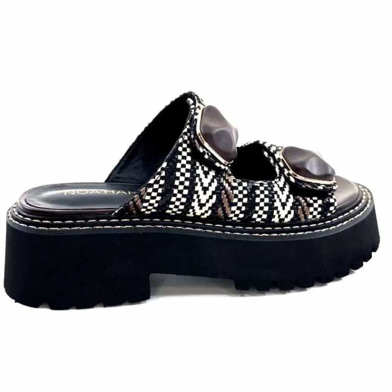 Compensées & Plateformes|Mules<noa harmon Mules Plateforme 9684 M55 Beige Noir