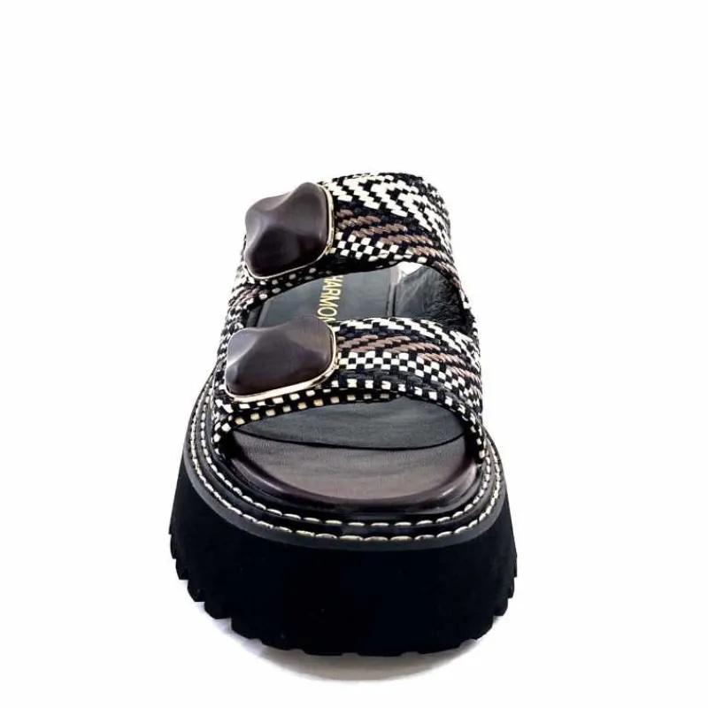 Compensées & Plateformes|Mules<noa harmon Mules Plateforme 9684 M55 Beige Noir