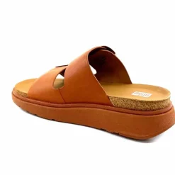 Vacances|Mules<Fitflop Mules Plateformes He8/592 Cuir Camel