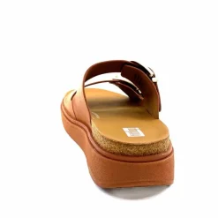 Vacances|Mules<Fitflop Mules Plateformes He8/592 Cuir Camel