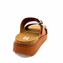 Vacances|Mules<Fitflop Mules Plateformes He8/592 Cuir Camel