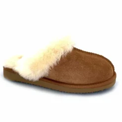 Fourrure|Décontracté<sweet heritage Pantoufles Luge Daim Camel