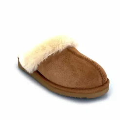 Fourrure|Décontracté<sweet heritage Pantoufles Luge Daim Camel