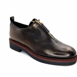 Masculin|Lacets<Ivoire0330 Richelieux Zip Ivoire 302 Cuir Bronze Marron