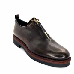 Masculin|Lacets<Ivoire0330 Richelieux Zip Ivoire 302 Cuir Bronze Marron