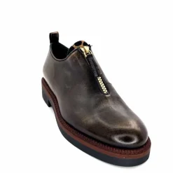 Masculin|Lacets<Ivoire0330 Richelieux Zip Ivoire 302 Cuir Bronze Marron