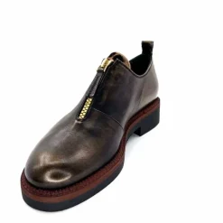 Masculin|Lacets<Ivoire0330 Richelieux Zip Ivoire 302 Cuir Bronze Marron