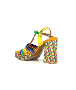 Fantaisie|Elégant<Audley Sandales à Talon 22240Cuir Multicolore