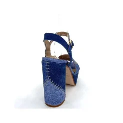 Talon|Sandales<Ivoire0467a Sandales à Talon Fiorina S152 620 Cuir Jeans Bleu