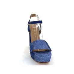 Talon|Sandales<Ivoire0467a Sandales à Talon Fiorina S152 620 Cuir Jeans Bleu