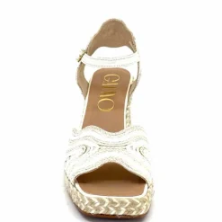 Vacances|Semelles Corde<Gaimo Sandales à Talon Danae Raffiia Beige Blanc