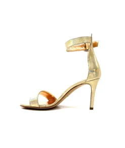 Talon|Soirée<eclair paris Sandales à Talon Haut Ivoire Gian V2 Cuir Métal Or