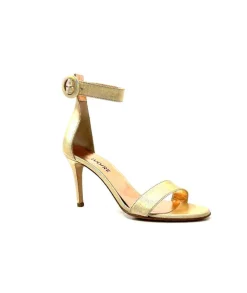 Talon|Soirée<eclair paris Sandales à Talon Haut Ivoire Gian V2 Cuir Métal Or