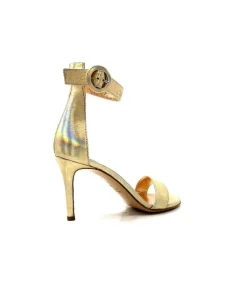 Talon|Soirée<eclair paris Sandales à Talon Haut Ivoire Gian V2 Cuir Métal Or