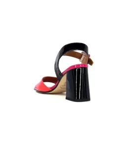 Elégant|Sandales<Ivoire0334 Sandales à Talon Ivoire F1136 Mare Cuir Vernis Multicolor Multicolore