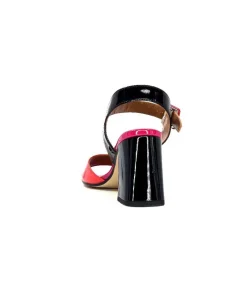 Elégant|Sandales<Ivoire0334 Sandales à Talon Ivoire F1136 Mare Cuir Vernis Multicolor Multicolore