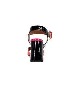 Elégant|Sandales<Ivoire0334 Sandales à Talon Ivoire F1136 Mare Cuir Vernis Multicolor Multicolore