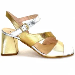 Soirée|Sandales<Ivoire0352 Sandales à Talon Ivoire F2215 Vally Cuir Or Argent