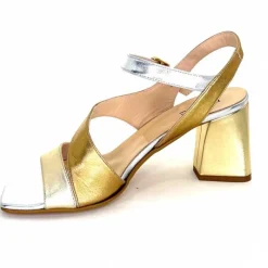 Soirée|Sandales<Ivoire0352 Sandales à Talon Ivoire F2215 Vally Cuir Or Argent