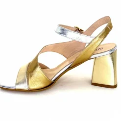 Soirée|Sandales<Ivoire0352 Sandales à Talon Ivoire F2215 Vally Cuir Or Argent