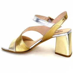 Soirée|Sandales<Ivoire0352 Sandales à Talon Ivoire F2215 Vally Cuir Or Argent