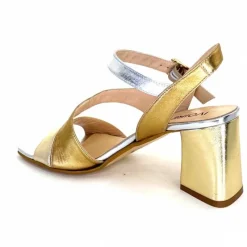 Soirée|Sandales<Ivoire0352 Sandales à Talon Ivoire F2215 Vally Cuir Or Argent