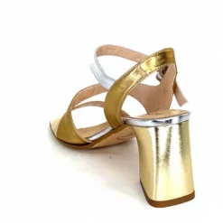 Soirée|Sandales<Ivoire0352 Sandales à Talon Ivoire F2215 Vally Cuir Or Argent