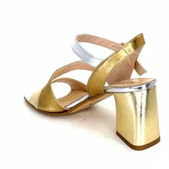 Soirée|Sandales<Ivoire0352 Sandales à Talon Ivoire F2215 Vally Cuir Or Argent