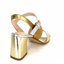 Soirée|Sandales<Ivoire0352 Sandales à Talon Ivoire F2215 Vally Cuir Or Argent