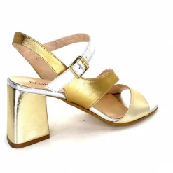 Soirée|Sandales<Ivoire0352 Sandales à Talon Ivoire F2215 Vally Cuir Or Argent