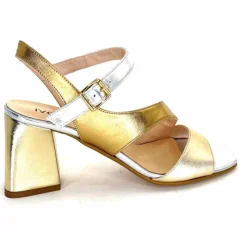 Soirée|Sandales<Ivoire0352 Sandales à Talon Ivoire F2215 Vally Cuir Or Argent