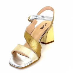 Soirée|Sandales<Ivoire0352 Sandales à Talon Ivoire F2215 Vally Cuir Or Argent