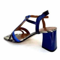 Soirée|Sandales<Ivoire0352 Sandales à Talon Ivoire K251 Vally Cuir Métallique Bleu