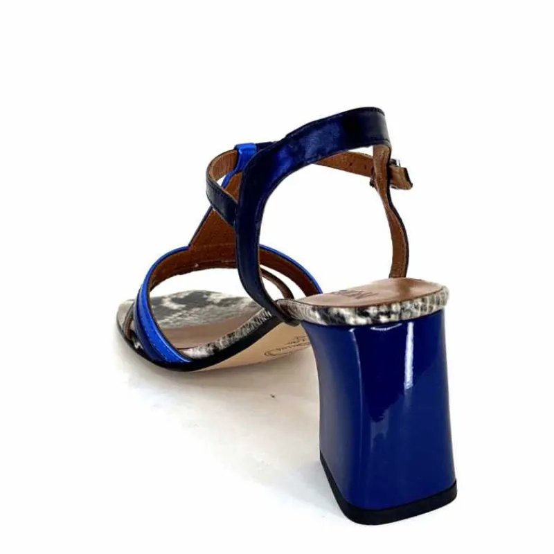 Soirée|Sandales<Ivoire0352 Sandales à Talon Ivoire K251 Vally Cuir Métallique Bleu