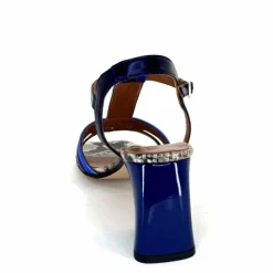 Soirée|Sandales<Ivoire0352 Sandales à Talon Ivoire K251 Vally Cuir Métallique Bleu