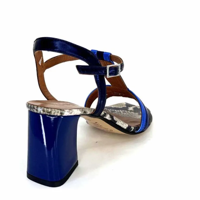 Soirée|Sandales<Ivoire0352 Sandales à Talon Ivoire K251 Vally Cuir Métallique Bleu