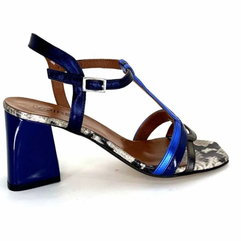 Soirée|Sandales<Ivoire0352 Sandales à Talon Ivoire K251 Vally Cuir Métallique Bleu