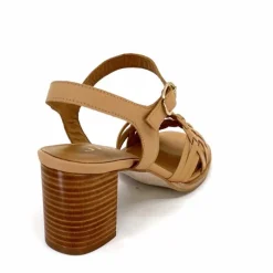 Vacances|Féminin<JHay Sandales à Talon 2688 Cuir Natur Petalo Taupe