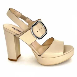 Talon|Féminin<Nero Giardini Sandales à Talon NeroGiardini410360Cuir Beige