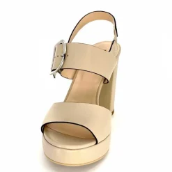 Talon|Féminin<Nero Giardini Sandales à Talon NeroGiardini410360Cuir Beige