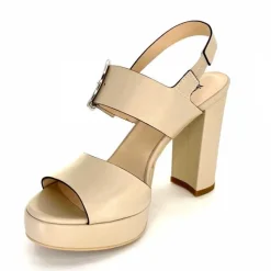 Talon|Féminin<Nero Giardini Sandales à Talon NeroGiardini410360Cuir Beige