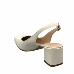 Elégant|Escarpins<Unisa Sandales à Talon Lauri Cuir Vernis Crème