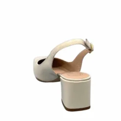 Elégant|Escarpins<Unisa Sandales à Talon Lauri Cuir Vernis Crème