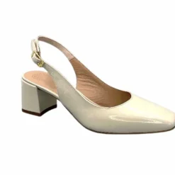 Elégant|Escarpins<Unisa Sandales à Talon Lauri Cuir Vernis Crème