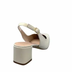 Elégant|Escarpins<Unisa Sandales à Talon Lauri Cuir Vernis Crème