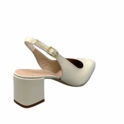 Elégant|Escarpins<Unisa Sandales à Talon Lauri Cuir Vernis Crème