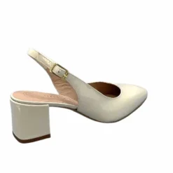 Elégant|Escarpins<Unisa Sandales à Talon Lauri Cuir Vernis Crème