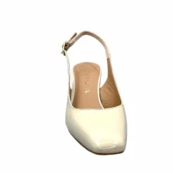 Elégant|Escarpins<Unisa Sandales à Talon Lauri Cuir Vernis Crème